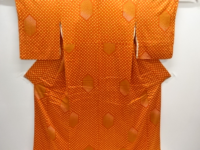 絞り亀甲模様小紋着物